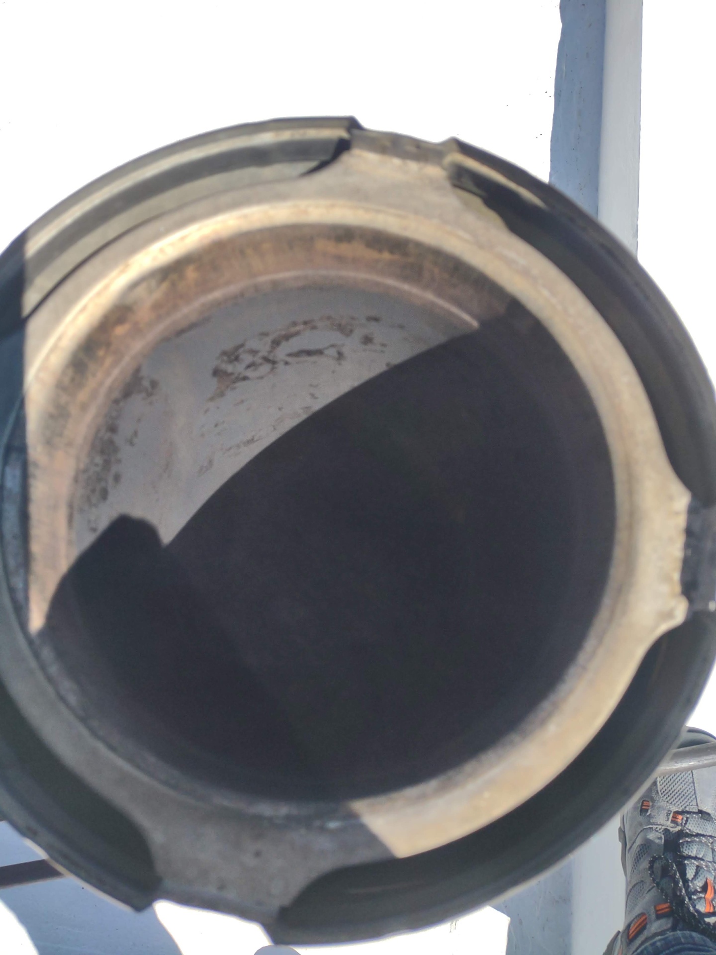 Chimney after cleaning - clear flue
